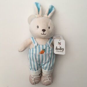 NEW Plush Bunny in Blue Stripe Overalls
Soft Baby Toy | Baby Starters